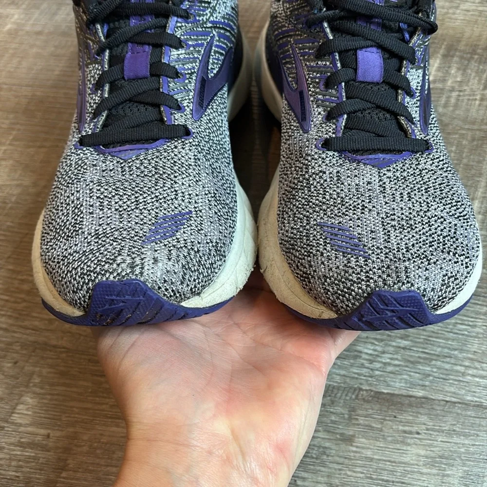 Brooks Adrenaline GTS 19 Shoes Women's Size 8 Black Purple Running Shoes